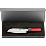 DICK Red Spirit Santoku Kullenschliff, 18cm, Messer rot/silber
