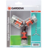 GARDENA Abzweig-Satz für 13mm (1/2")- und 15mm (5/8”)-Schläuche, Schlauchstück grau/orange, 4-teilig