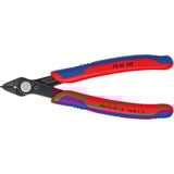 KNIPEX Electronic Super Knips 78 61 125 , Elektronik-Zange rot/blau, mit Öffnungsfeder und Öffnungsbegrenzung