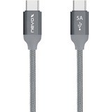 Nevox USB 2.0 Kabel, USB-C Stecker > USB-C Stecker grau, 0,5 Meter, PD, Laden mit bis zu 100 Watt