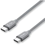 Nevox USB 2.0 Kabel, USB-C Stecker > USB-C Stecker grau, 0,5 Meter, PD, Laden mit bis zu 100 Watt