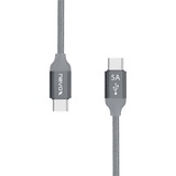 Nevox USB 2.0 Kabel, USB-C Stecker > USB-C Stecker grau, 0,5 Meter, PD, Laden mit bis zu 100 Watt