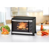 Rommelsbacher Back & Grill Ofen mit Umluft BG 1550, Mini-Backofen schwarz, Retail