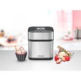 Rommelsbacher Eismaschine IM 12 Kurt edelstahl/schwarz, für 1.500ml Eiscreme, 12 Watt