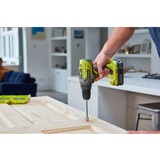 Ryobi ONE+ Akku-Bohrschrauber R18DD3-215S, 18Volt grün/schwarz, 2x Li-Ionen Akku 1,5Ah