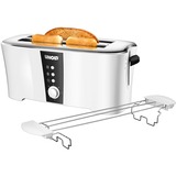 Unold Toaster Design Dual weiß/schwarz, 1.350 Watt, für 4 Scheiben Toast