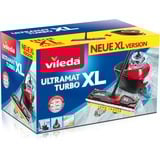 Vileda Wischer ULTRAMAX XL Turbo Komplett Box, Bodenwischer schwarz/rot