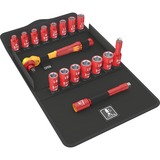 Wera Zyklop Knarrensatz 8100 SB VDE 1, 3/8", 17-teilig, Werkzeug-Set rot/gelb, mit VDE-Umschaltknarre
