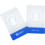 iFixit Plastic Cards in Kreditkartengröße, Schaber transparent/blau, 2 Stück