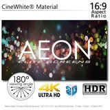 EliteScreens Aeon Edge Free CineGrey 3D, Rahmenleinwand 100", 16:9, CineGrey 3D