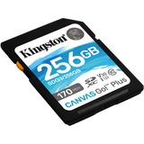 Kingston Canvas Go! Plus 256 GB SDXC, Speicherkarte schwarz, UHS-I U3, Class 10, V30