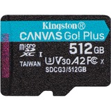 Kingston Canvas Go! Plus 512 GB microSDXC, Speicherkarte schwarz, UHS-I U3, Class 10, V30, A2