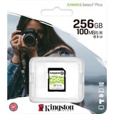 Kingston Canvas Select Plus 256 GB SDXC, Speicherkarte schwarz, UHS-I U3, Class 10, V30