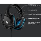 Logitech G432 Gaming Headset, Gaming-Headset schwarz/blau