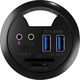 ICY BOX IB-HUB1404A, USB-Hub schwarz