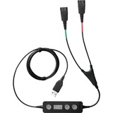 Jabra LINK 265 USB Schulungskabel, USB-A Stecker > 2x QD schwarz