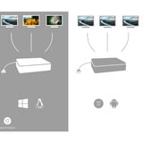 i-tec USB-C Metal Ergonomic 4K 3x Display Docking Station, Dockingstation grau