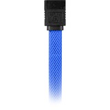 Sharkoon Sata III Kabel 90° sleeve blau, 30 cm