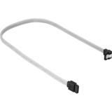 Sharkoon Sata III Kabel 90° sleeve weiß, 45 cm