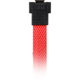 Sharkoon Sata III Kabel 90° sleeve rot, 60 cm