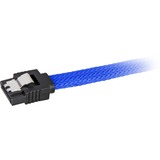 Sharkoon Sata III Kabel 90° sleeve blau, 60 cm