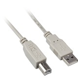 Sharkoon USB 2.0 Kabel, USB-A Stecker > USB-B Stecker grau, 0,5 Meter