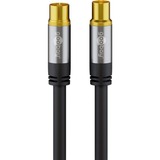 goobay Antennenkabel (135dB typ), Koax-Buchse > Koax-Stecker schwarz, 1 Meter