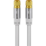 goobay SAT-Antennenkabel (135dB typ), F-Stecker > F-Stecker weiß, 10 Meter