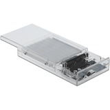 DeLOCK Externes Dual Gehäuse für 2 x 2.5" SATA HDD / SSD mit USB Type-C Buchse, Laufwerksgehäuse transparent