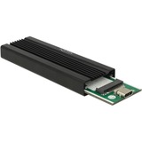 DeLOCK Externes Gehäuse für M.2 NVMe PCIe SSD, Laufwerksgehäuse schwarz, mit SuperSpeed USB 10 Gbps (USB 3.2 Gen 2) USB Type-C Buchse