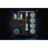 Thermaltake Riing Quad 12 RGB Radiator Fan TT Premium Edition 3 Pack, Gehäuselüfter schwarz, 3er Set, 1x Controller