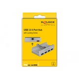 DeLOCK Externer USB 3.0 4 Port Hub mit Feststellschraube, USB-Hub 