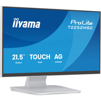 iiyama ProLite T2252MSC-W2AG, LED-Monitor 54.6 cm (21.5 Zoll), weiß (matt), FHD, IPS, Touchscreen, HDMI, DP, USB-Hub, 100Hz Panel