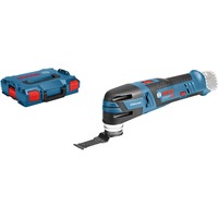 Bosch Akku-Multi-Cutter GOP 12V-28 Professional, Multifunktions-Werkzeug blau/schwarz, ohne Akku und Ladegerät, L-BOXX