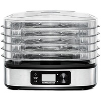 Rommelsbacher Dörrautomat DA 350 edelstahl/schwarz, 350 Watt, Dörrfläche 30cm x 30cm pro Ebene