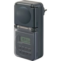 Brennenstuhl Digitale Wochen-Zeitschaltuhr IP44 mit LCD-Display anthrazit, Für den Außenbereich