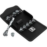 Wera Kraftform Kompakt Zyklop Mini 2 Set 1, 11-teilig, Werkzeug-Set inkl. Zyklop Mini 2 Knarre in gesenkgeschmiedeter Vollstahlausführung