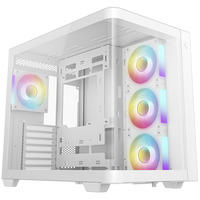 DeepCool CG530U 4F WH, Tower-Gehäuse weiß, Gebogene Glasvitrine