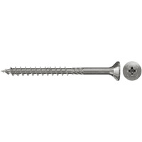 fischer Spanplattenschraube PowerFast 4,5x50 Senkkopf PZ 200 Stück, mit Teilgewinde, Edelstahl A2