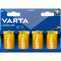 VARTA Longlife Batterie LR20, D (Mono) 4 Stück