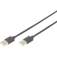 Digitus USB 2.0 Anschlusskabel USB-A (Stecker) > USB-A (Stecker) schwarz, 5 Meter