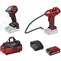 EINHELL Professional  Maschinen-Set TP-CW 18/260 + CE-CC 18 Kit, Schlagschrauber rot/schwarz, Li-Ionen-Akku 4,0 Ah, mit Tasche