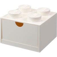 Room Copenhagen LEGO Schreibtischschublade 4 , Aufbewahrungsbox weiß, Noppen