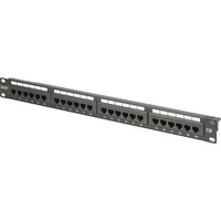 Digitus CAT 6, Klasse E Patchpanel, 24 Port schwarz, 1 HE