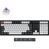 Keychron Q6 HE, Gaming-Tastatur schwarz/holz, DE-Layout, Gateron Double-Rail Magnetic Nebula, Aluminiumrahmen