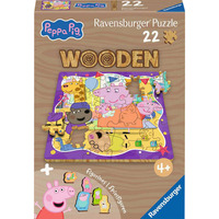 Ravensburger Wooden Puzzles Kids Peppa Wutz - Freundschaftsparty 22 Teile