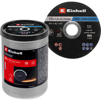 EINHELL Trennscheibe dünn, Ø 115 x 1,0mm, 100 Stück für Winkelschleifer