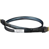 ICY BOX Kabel SlimSAS 4i SFF-8654  > SlimSAS 4i SFF-8654 schwarz, 50cm