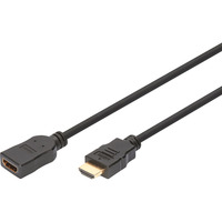 Digitus HDMI High Speed mit Ethernet Verlängerungskabel schwarz, 3 Meter