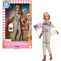 Mattel Barbie Signature Miss Astronaut Sammelpuppe mit silberfarbenem Anzug, Raumstiefeln und Helm-Zubehörteil